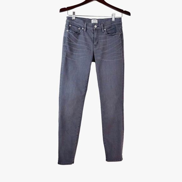 J Crew Size 27 Toothpick Skinny Jeans Stretch Denim B0125 Light Gray - Picture 1 of 10